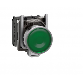 XB4BW33M5 BUTON LUMINOS VERDE CU REVENIRE Ø22 1NO+1NC 220, 240V