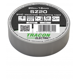 SZ20 BANDA IZOLATOARE GRI 20m×18mm, PVC, 0-90°C, 40kV/mm